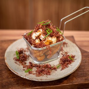 Anel de Cebola e Carne Seca