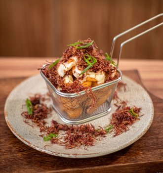 Anel de Cebola e Carne Seca