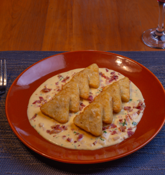 Mini Hashbrown Bem Brasil a la carbonara