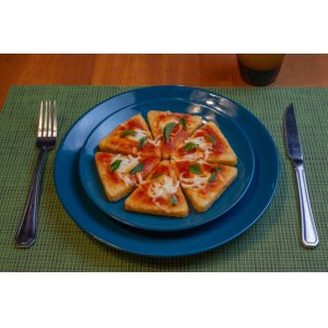 Pizza Margherita de Hashbrown Bem Brasil