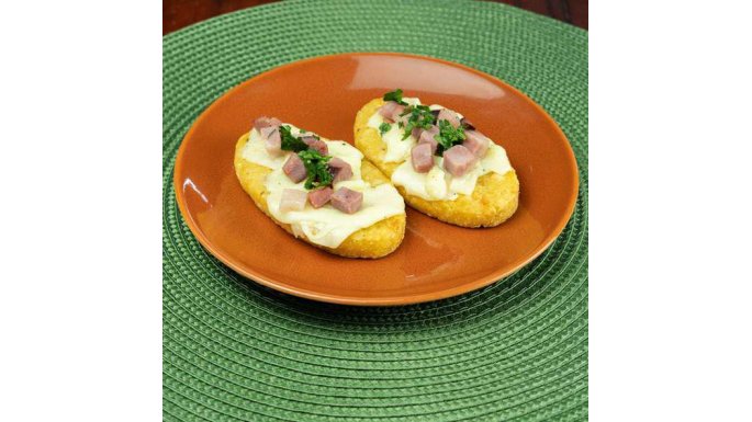 Hash Brown Tradicional Bem Brasil com muarela e bacon