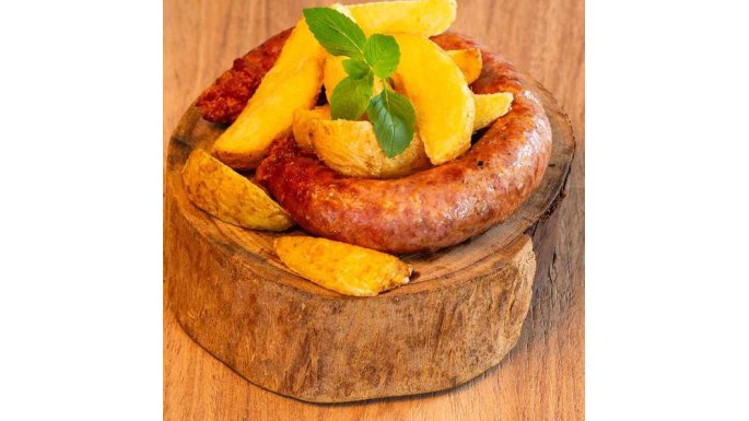 Batata Rstica Tradicional Bem Brasil com linguia caseira 