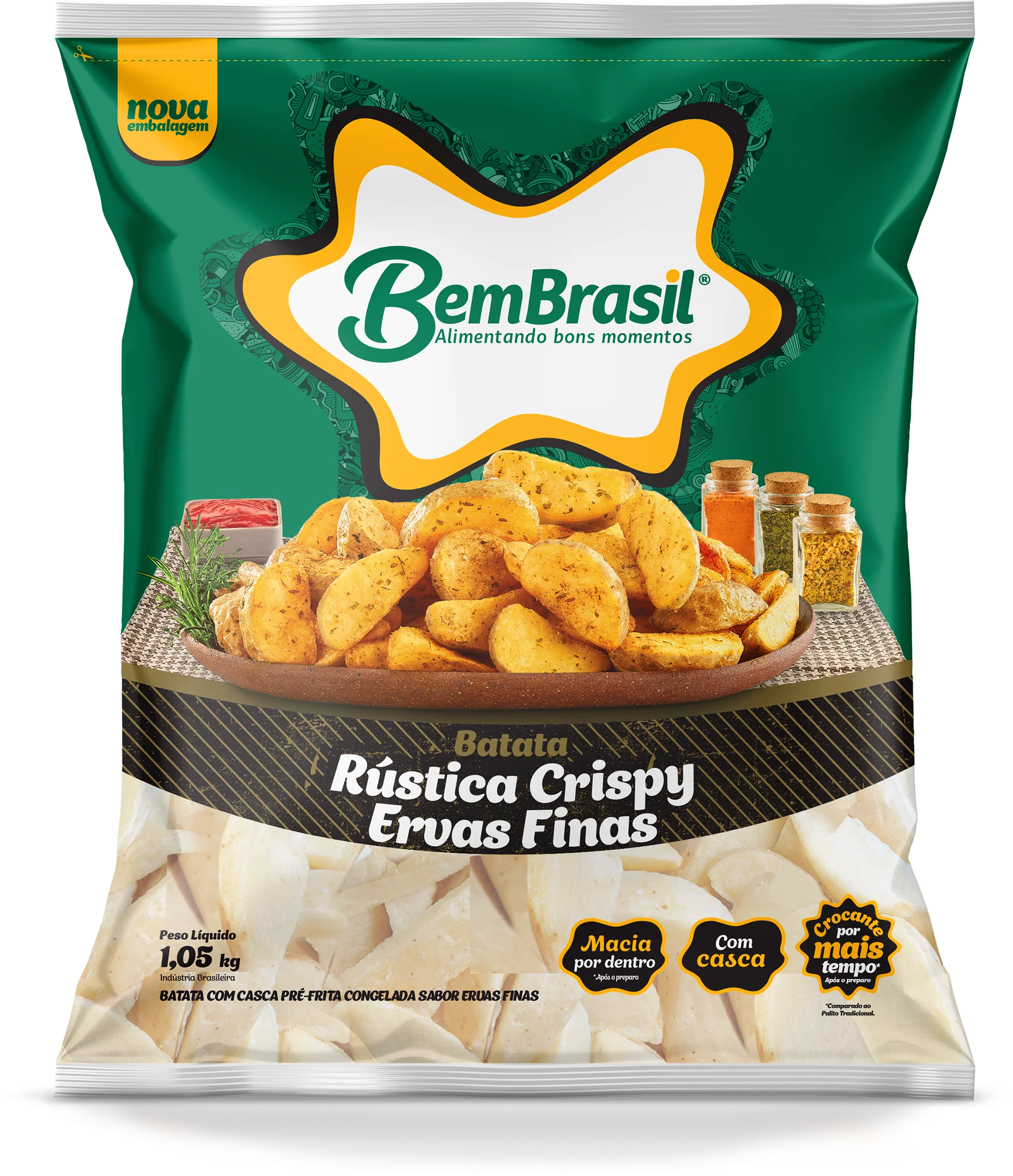 Batata Rústica Crispy Ervas Finas  