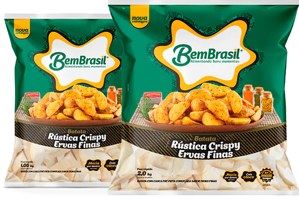 Embalagens - Batata Rústica Crispy Ervas Finas  